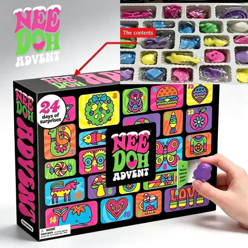 2026 Needoh New Christmas Countdown Calendar in 2026, Treasure Hunt, New Year's Surprise, Blind Box Toy Party And Holiday Gift.