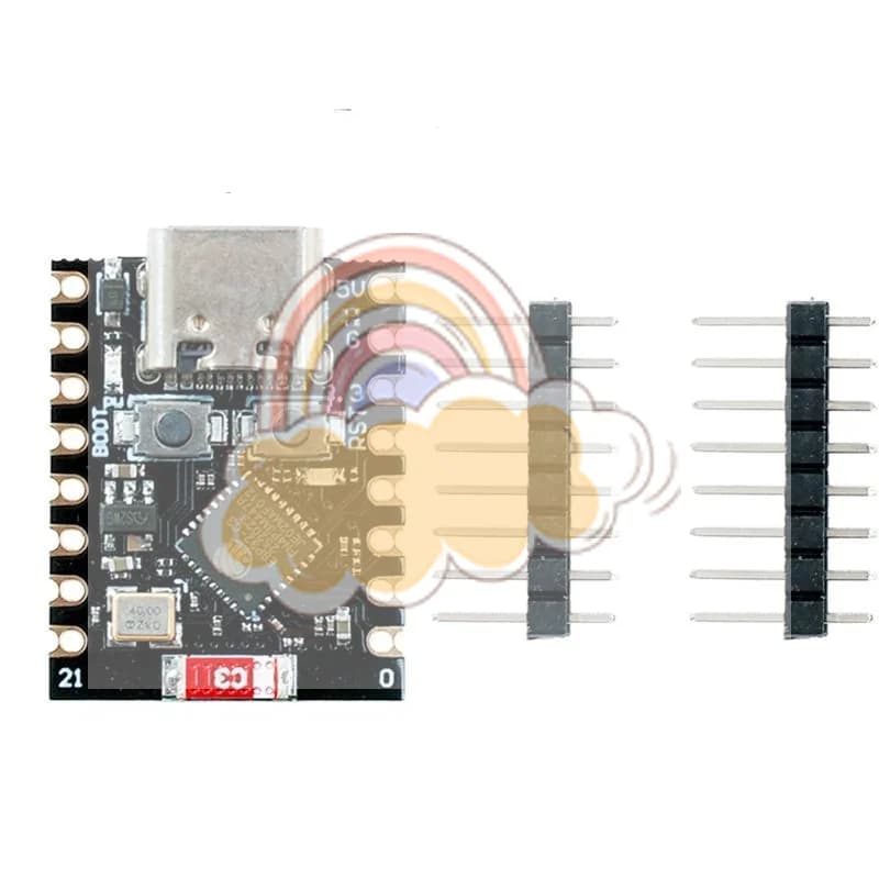 1 Set ESP32-C3 SuperMini Plus WiFi Bluetooth Development Board with RGB LED Antenna for Campus Electronic Competition Projects