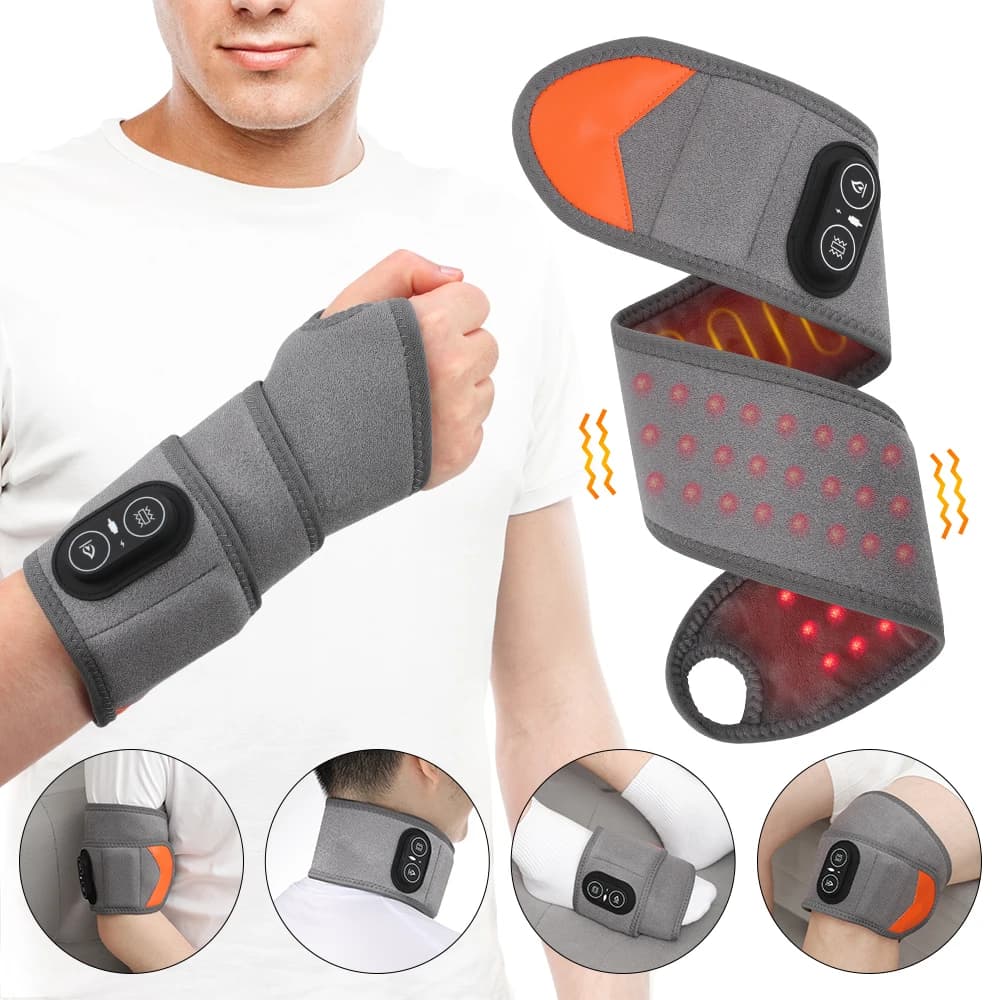 Avvolgimento riscaldante a vibrazione wireless Cuscinetto riscaldante versatile per il corpo per ginocchio, gomito, polso, caviglia