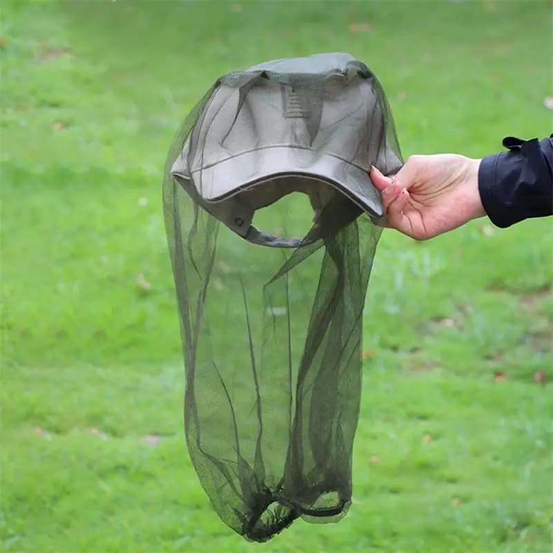 Cappello estivo antizanzare per insetti Cappello da sole per pesca in fattoria nella giungla all'aperto Cappello da sole per uomo Rete di protezione integrale in rete traspirante