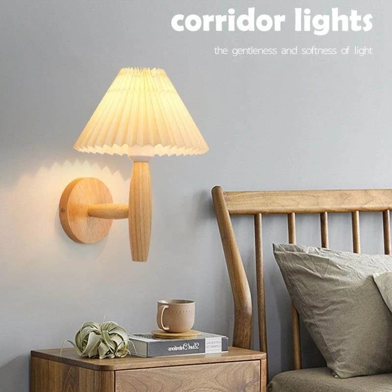 Lampada da Parete a LED Creativa a Forma di Ombrello di Carta, Applique da Comodino per Decorazioni Domestiche, Stile Giapponese per Camera da Letto e Soggiorno