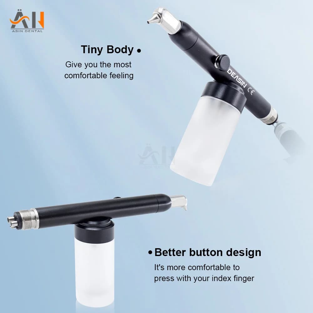 Lucidatrice per l'abrasione dell'aria dentale di alta qualità Kit di sabbiatura micro blaster all'ossido di alluminio Opzione 2/4 fori per lo sbiancamento dei denti
