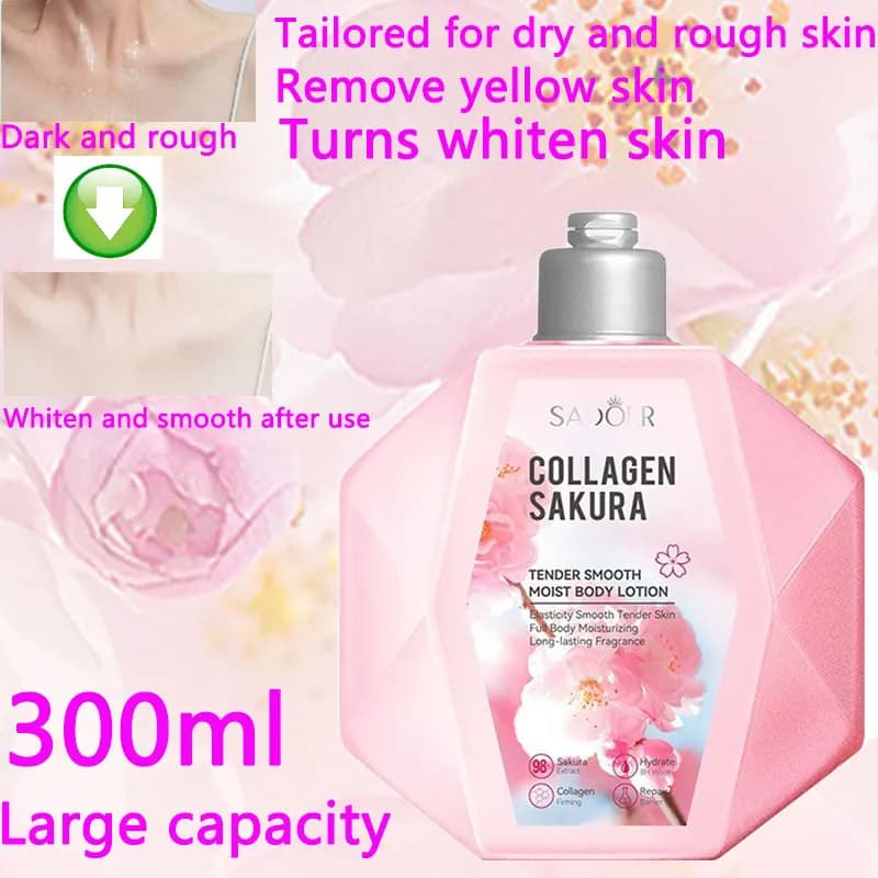 Lotion for body whitening and moisturizing Lotion for body moisturizing to collagen Sakura Lotion for body whitening 300ml