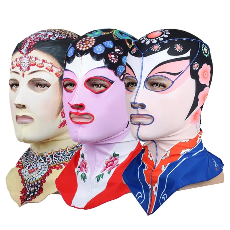 Chinese Element Solar Protection Medusa Preventing Swim Hat Facekini Costume cosplay Halloween Mask Full Face Duvet Cover