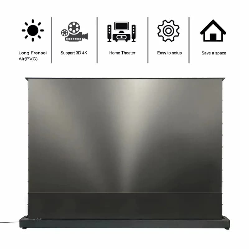 Schermo Fresnel ALR per proiettori a lungo raggio standard, schermo di proiezione in aumento del pavimento a tensione elettrica indipendente, 8K UHD