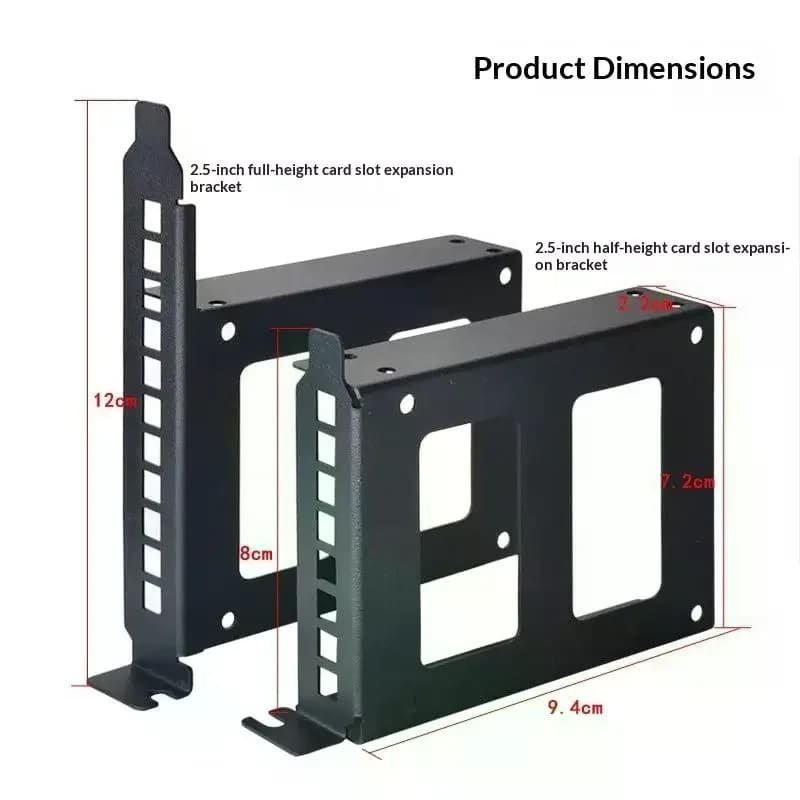 Case per computer desktop SSD HDD Vano universale per disco rigido Slot per scheda PCI Rack di espansione adatto per dischi rigidi da 2,5 pollici/3,5 pollici