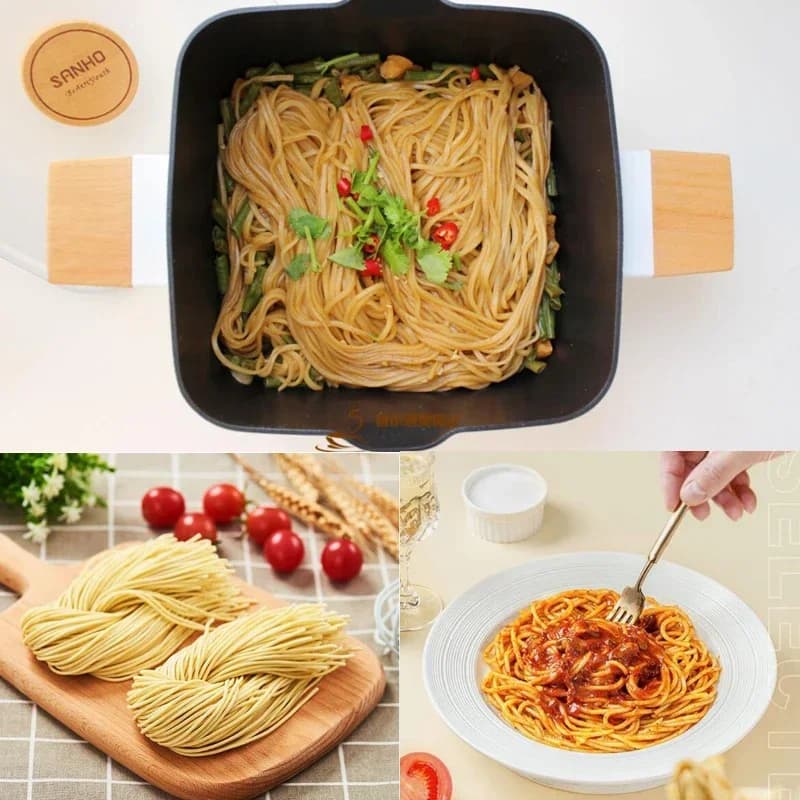 Stainless Steel Manual Noodle Maker Press Pasta Machine Crank Cutter Pasta Cookware With 4 Pressing Noodle Moulds Making