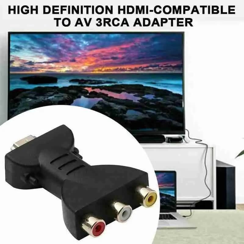 Adattatore Convertitore Composito RCA AV a HDMI-compatibile per TV BOX HD 1080P, Cavo Audio Video AV2HDMI, da HDMI a AV con Cavo USB