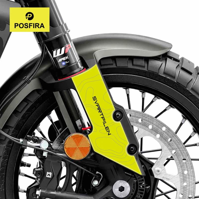 POSFIRA Motorcycle Front Fender Sticker 3D Epoxy Resin Decals for Husqvarna Svartpilen 401/125 2024-2026 Motorbike Accessories
