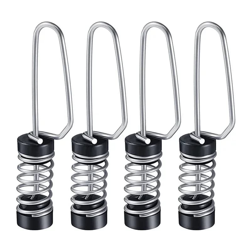 4Pcs Silver Marine 316 clip per bandiera per barche da pesca in acciaio inossidabile per corde per pennone Halyards outtrigger Lines antenne luci di poppa
