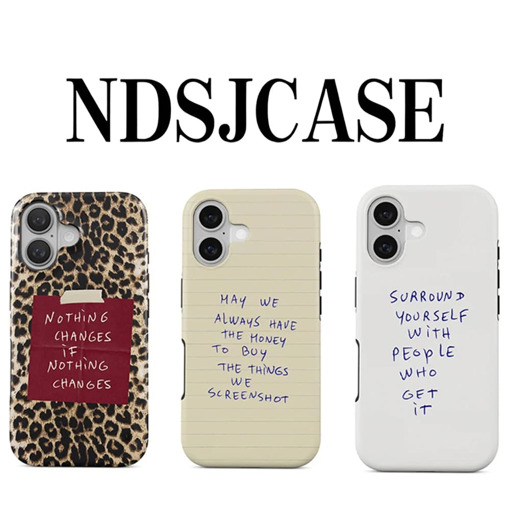 Cover di Lusso Clmj 'Nothing Changes' per iPhone 16 15 14 13 12 11 X XS XR XSMAX 7 8 Pro Max Plus, Custodia a Doppio Strato