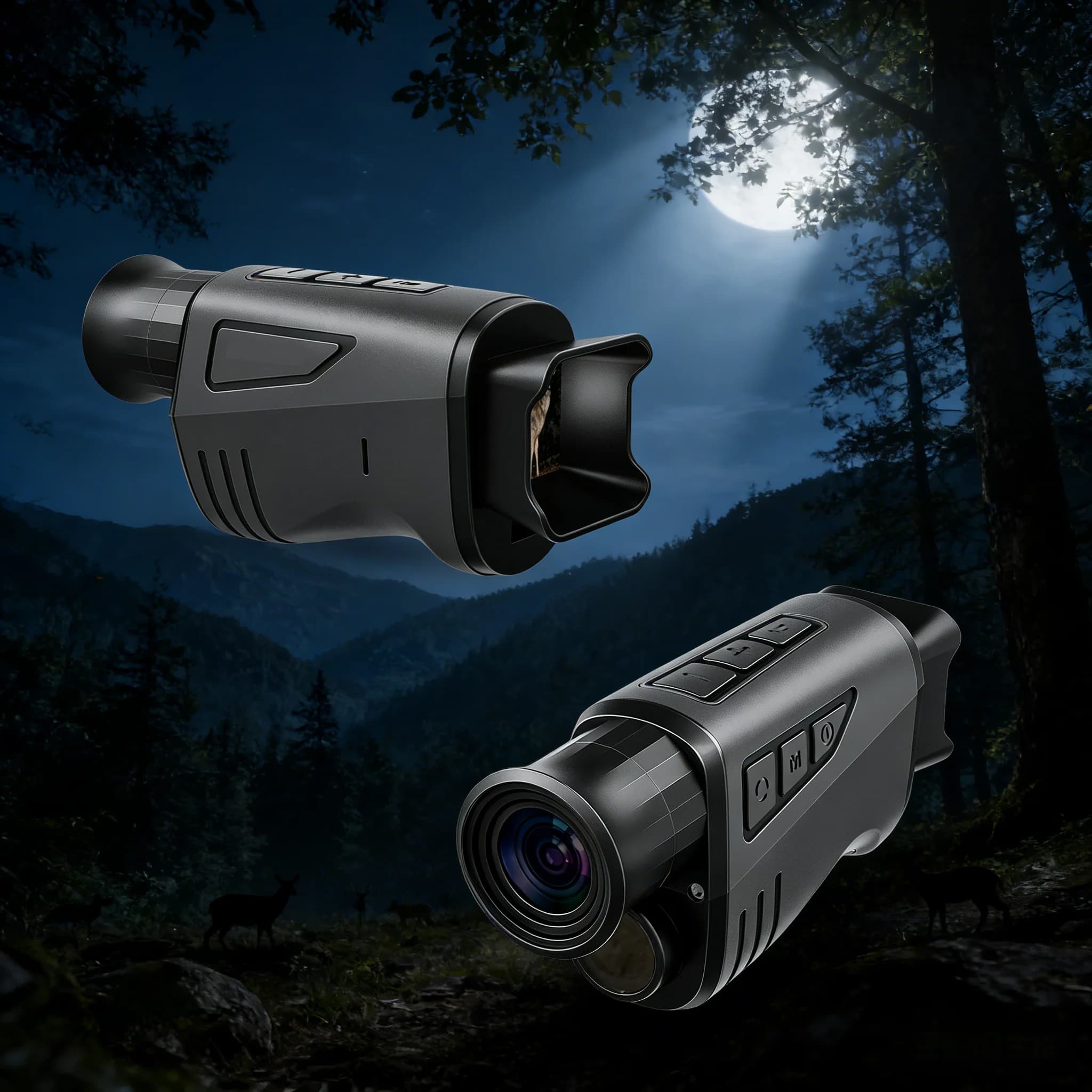 Dispositivo portatile per la visione notturna a tubo singolo Registrazione video esterna portatile Fotografia Telescopio per osservazione sul campo da campeggio