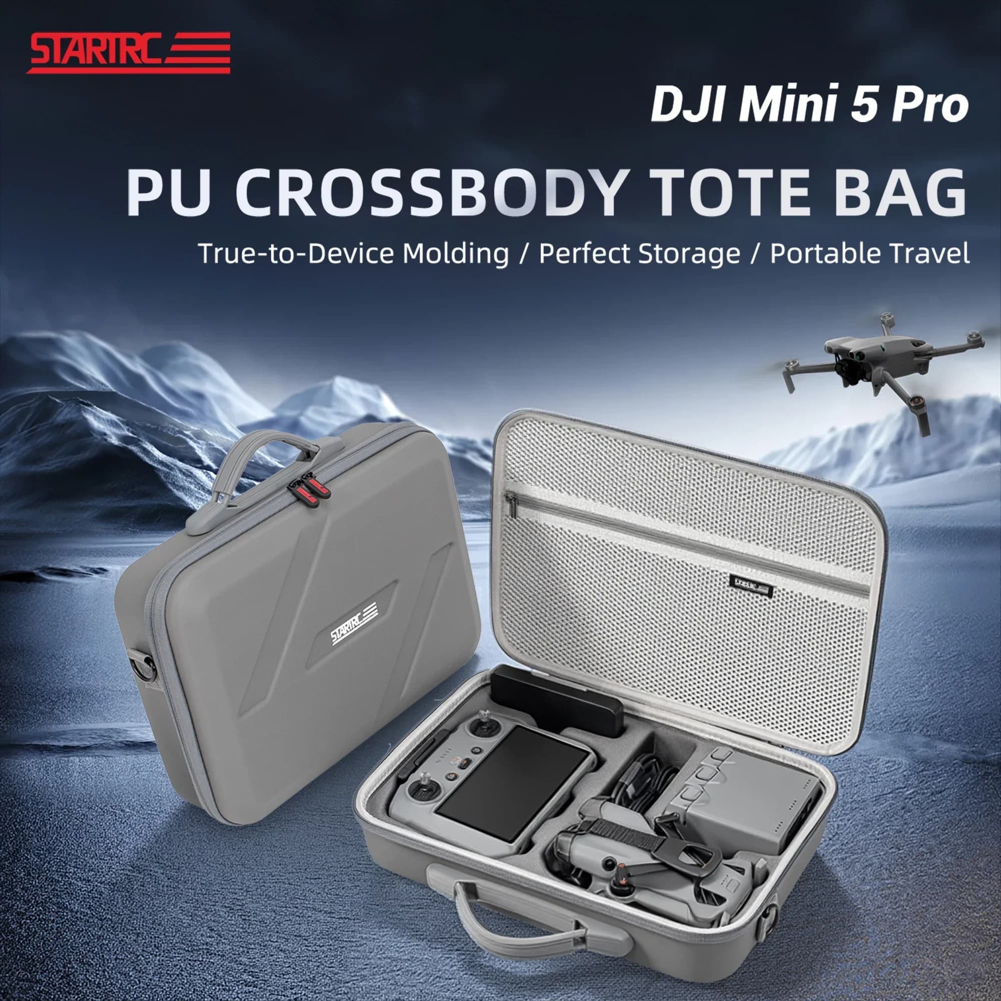 Borsa a tracolla impermeabile per DJI Mini 5 Pro, custodia protettiva da viaggio per accessori DJI Mini 5 Pro