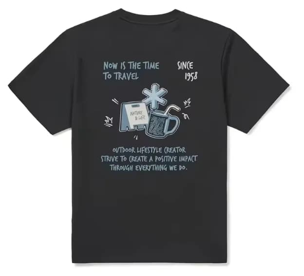 T-shirt Estiva 2026 Nuova Stampa per Campeggio e Tempo Libero - T-shirt da Uomo in Puro Cotone Traspirante per Vacanze