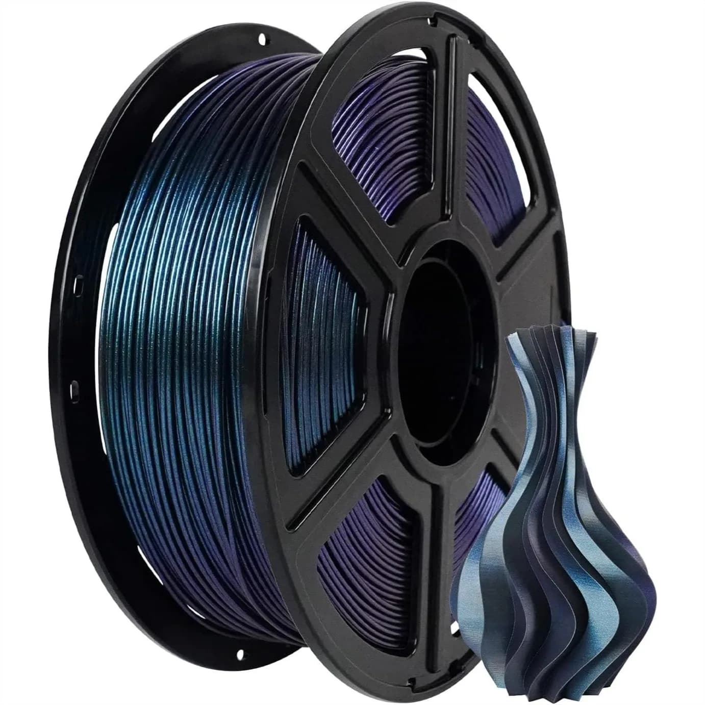 Filamento PLA 1.75mm +/- 0.02mm Titanio Bruciato, Filamento per Stampante 3D Cambiacolore 1kg (2.2lbs), Effetto Camaleonte che Cambia Colore
