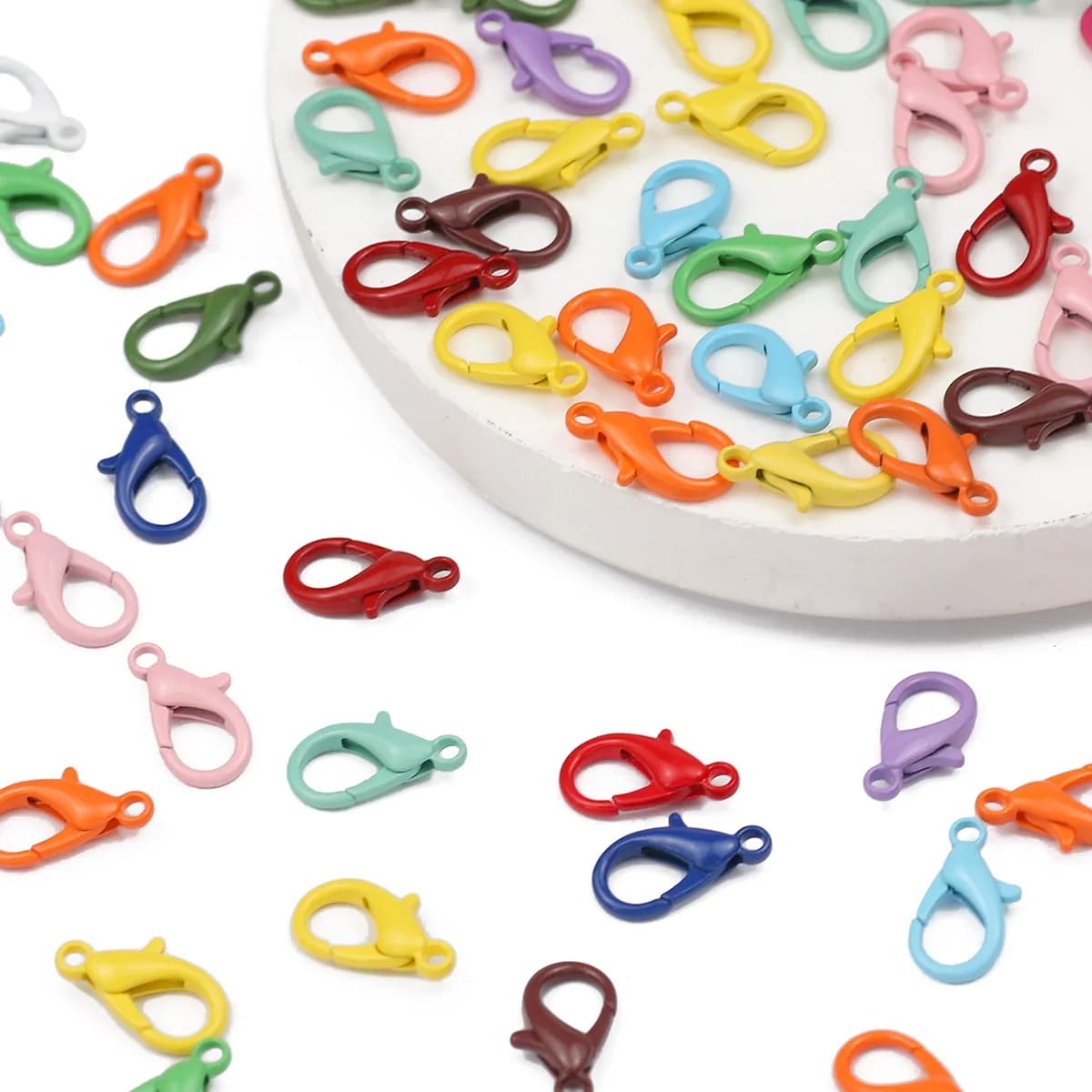 10 ~ 100 pz 12/14/16mm Aragosta Catenacci Ganci Portachiavi Connettore Cottura Vernice Adatto Gioielli Collana Bracciale Fare Accessori FAI DA TE