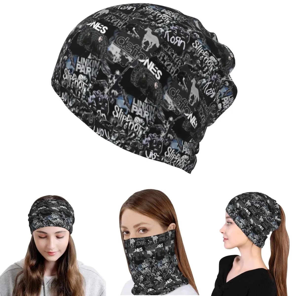 Bandana Metal Punk Rock Deftones, sciarpa multifunzione, maschera per il viso, berretto per uomo, donna, adulto, lavabile