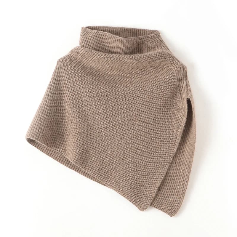 Sciarpa in cashmere di capra pura al 100% Collo alto da donna Mantella Autunno e inverno Collo caldo lavorato a maglia Supporto per colletto Moda coreana Fascia per il collo