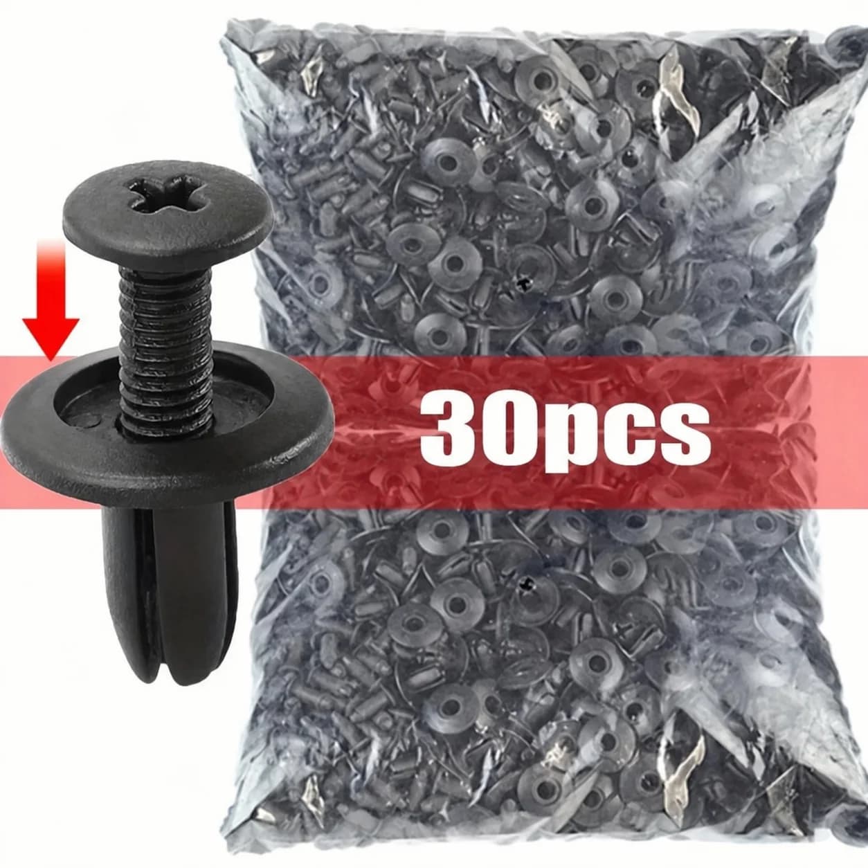 100 pcs 8mm Plastic Rivets Firing elements Screw bumper Auto Paraphango Rivet Black Fixing Cars Pinze For Toyota For Focus For Kia Nissan