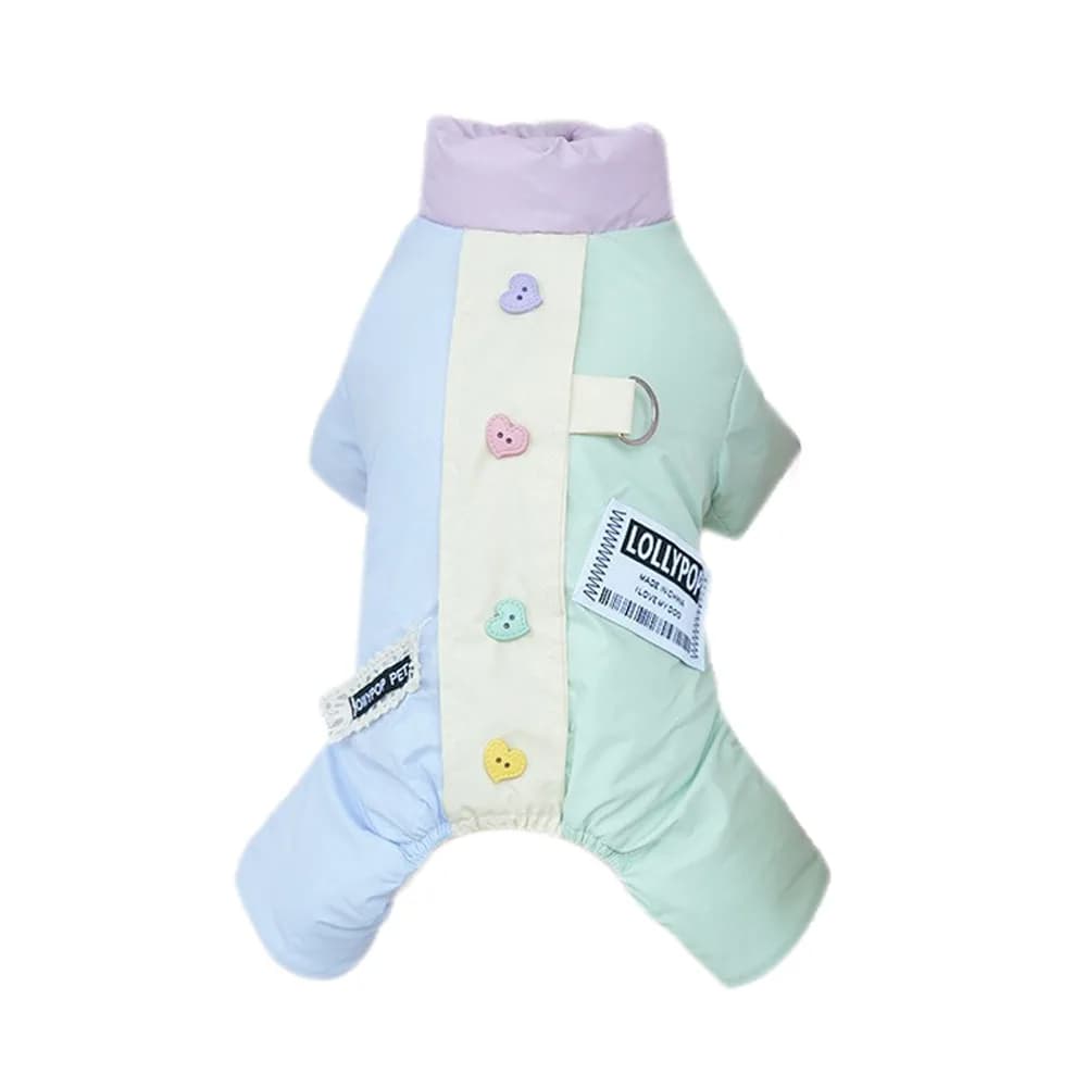 Imbracatura accogliente con fibbia Cappotto invernale caldo per cani Antivento Addensato Vestiti in cotone per animali domestici Vestiti impermeabili per cani a quattro gambe all'aperto