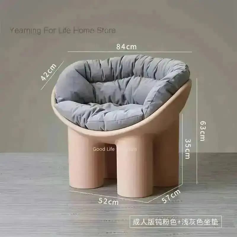 Sedia di design nordico casual con gambe a forma di elefante, poltrona singola relax, sedia Instagram, sedia da esterno
