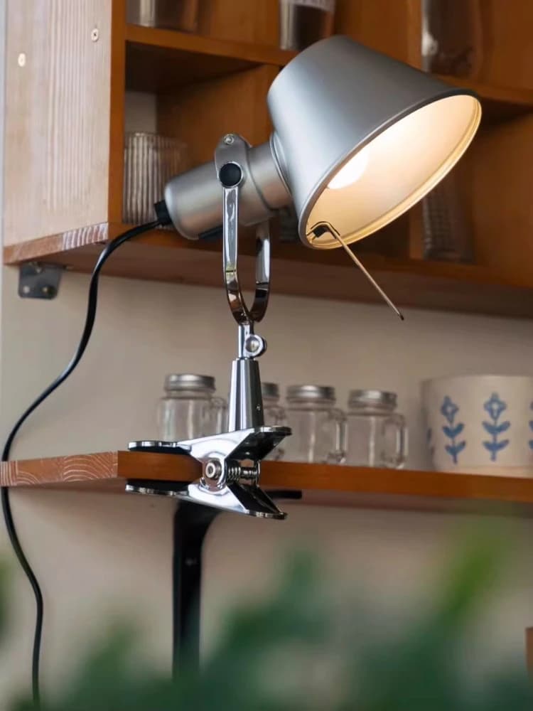 Lampada da parete vintage con clip a forma di cappello di paglia, per ristorante, studio, camera da letto, comodino, lampada da lettura Bauhaus con clip per scaffale, attacco E27