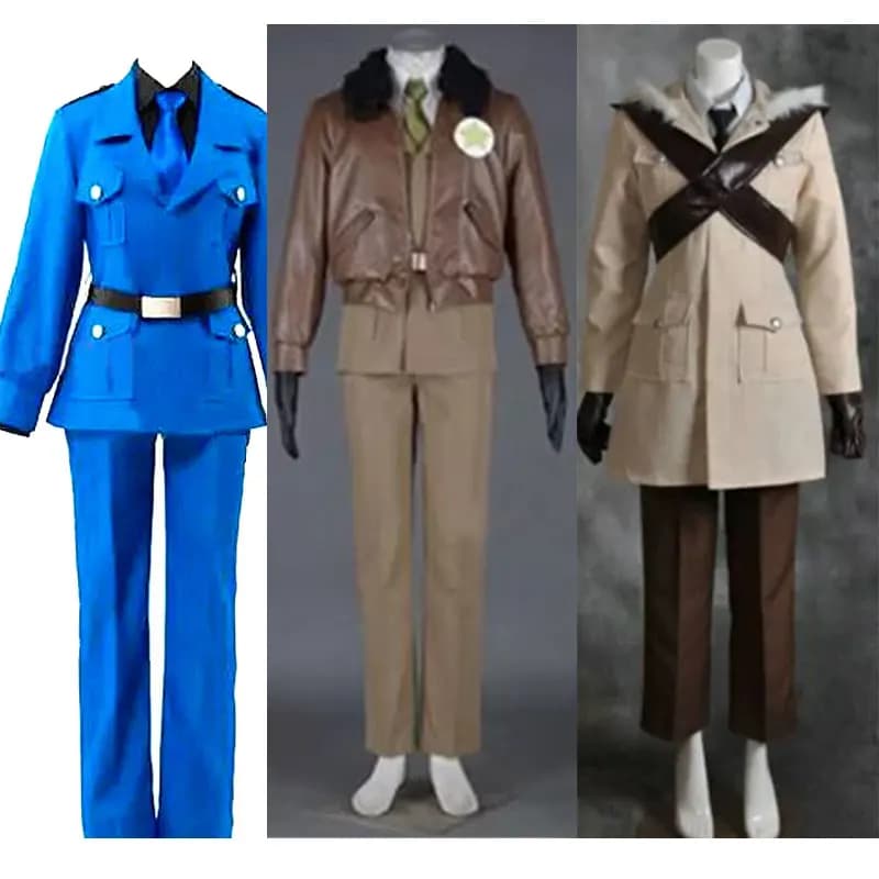 Anime Hetalia North Italy Feliciano Vargas Cosplay School Uniform Halloween Matthew Williams Outfit Mens Alfred F Jones Costume