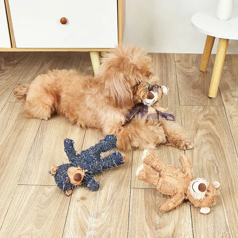 Animale domestico Teddy Bear Soundmaking Giocattolo Peluche Giocattoli interattivi per cani Rettifica Pulizia dei denti Anti morso Abreact Giocattolo Orso Animali domestici Forniture