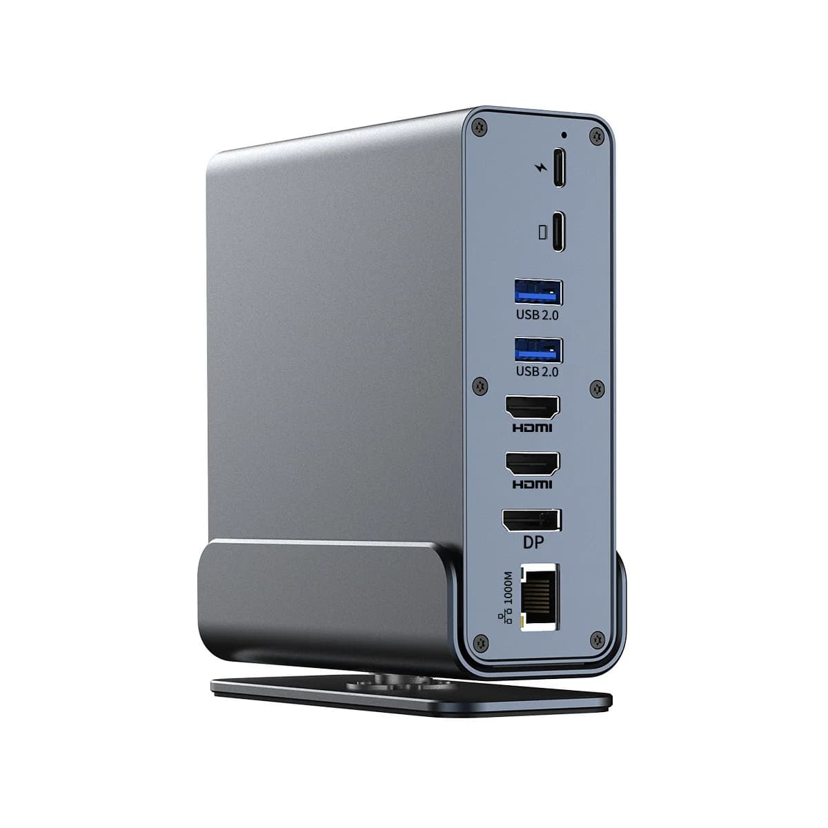 Docking station Type-c3.2 con doppia lettura DP con display ad alta definizione, porta Gigabit Ethernet Desktop verticale Espansione 15 in 1