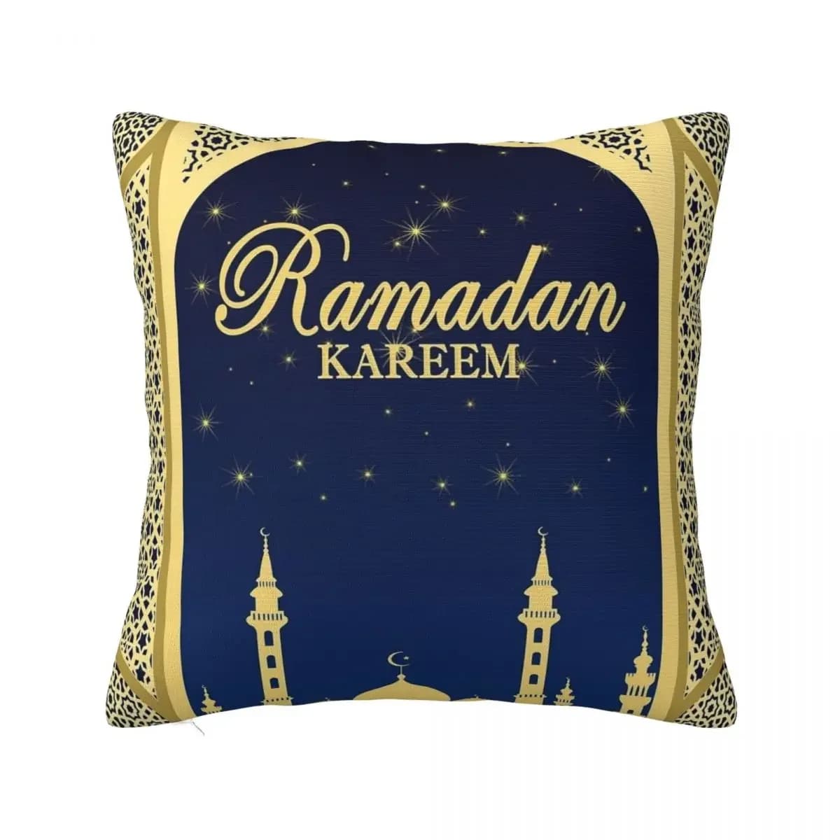Eid Mubarak Ramadan Kareem federa stampa fodera per cuscino in poliestere Decor fodera per cuscino copriletto quadrato 45x45cm