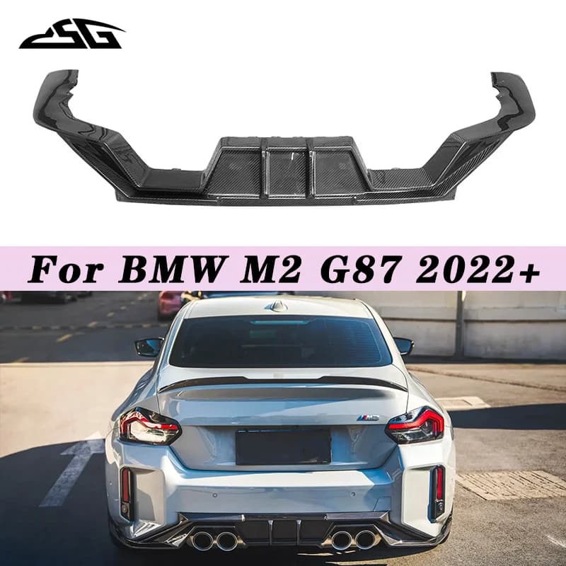 Suitable for BM M2 G87 Carbon fiber rear lip Rear bumper Rear lip Diffuser Surround