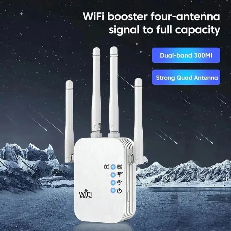 【C】WALRAM Ripetitore WiFi Wireless 300Mbps, Router di Segnale 2.4G 802.11N, Estensore WiFi a Lungo Raggio, Amplificatore e Booster WiFi