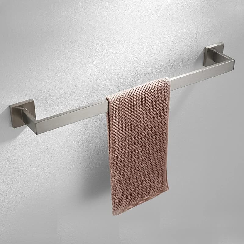 Portasciugamani con base quadrata in acciaio inossidabile - Portasciugamani da bagno resistente con acciaio spesso SUS304 per un uso durevole