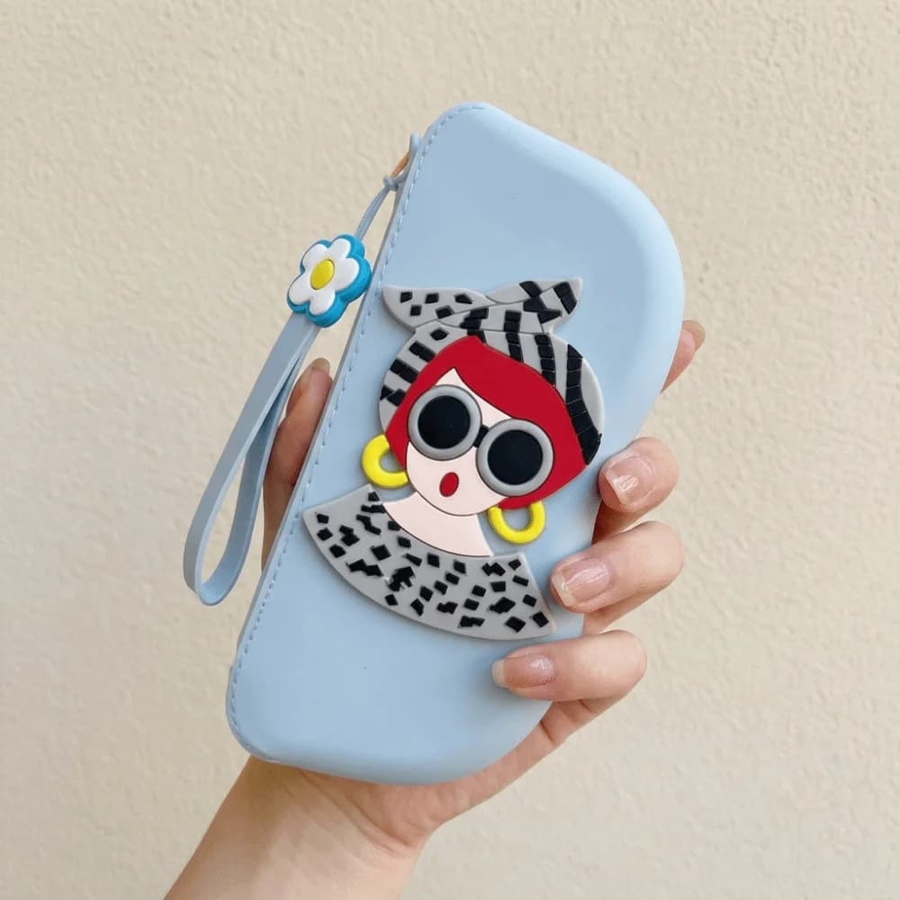 Multifunctional Silicone Eyeglasses Case Dustproof With Hanging Rope Small Items Bag Waterproof Coin Purse Sunglasses Pouch