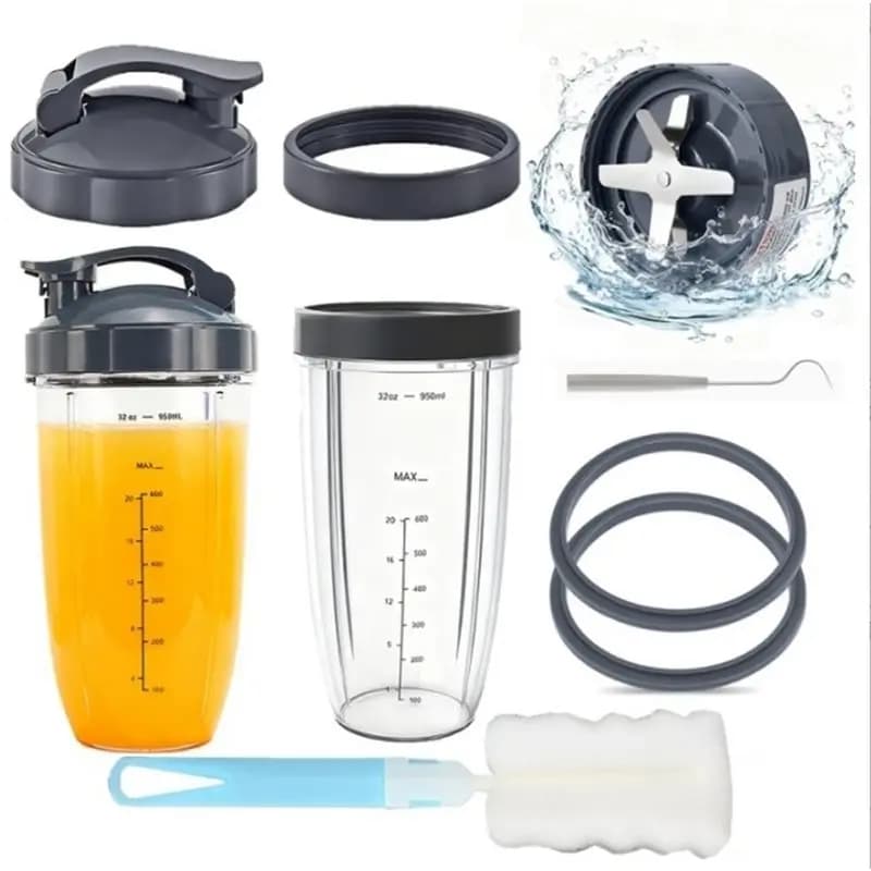 A50Q-Replacement Cups& Blade Set For Nutribullet 600W And Pro 900W Blender Cups