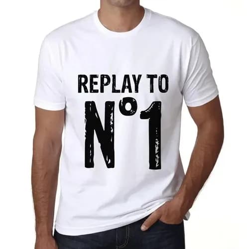 Men's Graphic T-Shirt Replay To No 1 Eco-Friendly Limited Edition Short Sleeve