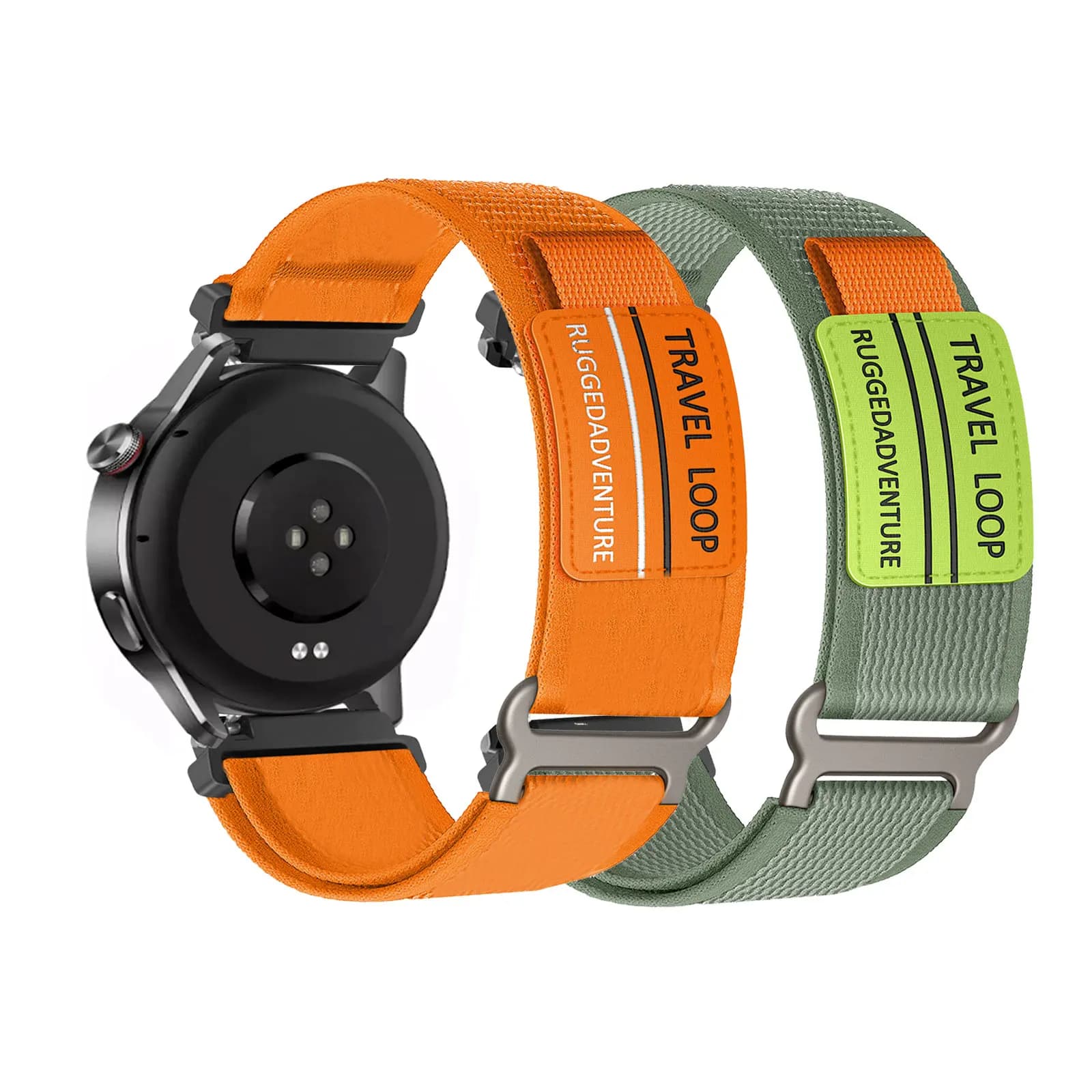 2 fascette in nylon con velcro per cinturino Realme Watch S2