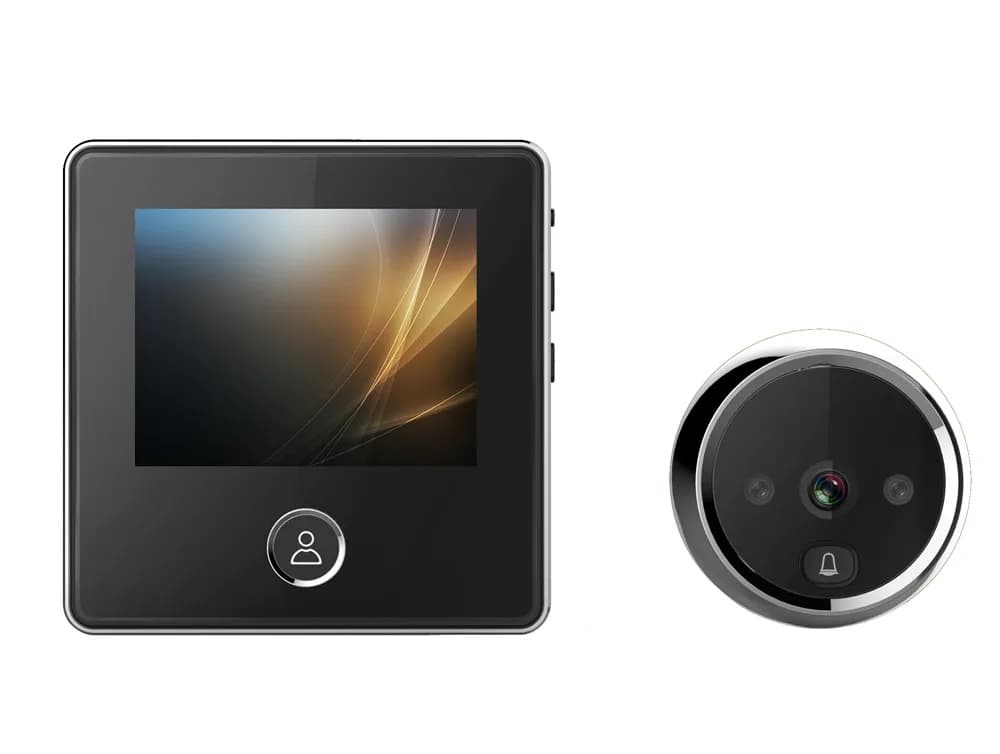 Videocitofono con Schermo IPS da 2 Pollici, Visione Notturna IR, Rilevamento Movimento, Telecamera Spioncino per Porta