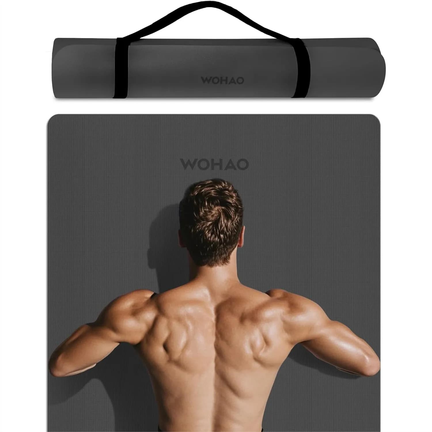 Tappetino Yoga Extra Largo 31,5 Pollici, Antiscivolo, Spessore 8mm, in POE, con Cinghia di Trasporto per Casa, Palestra e Pilates