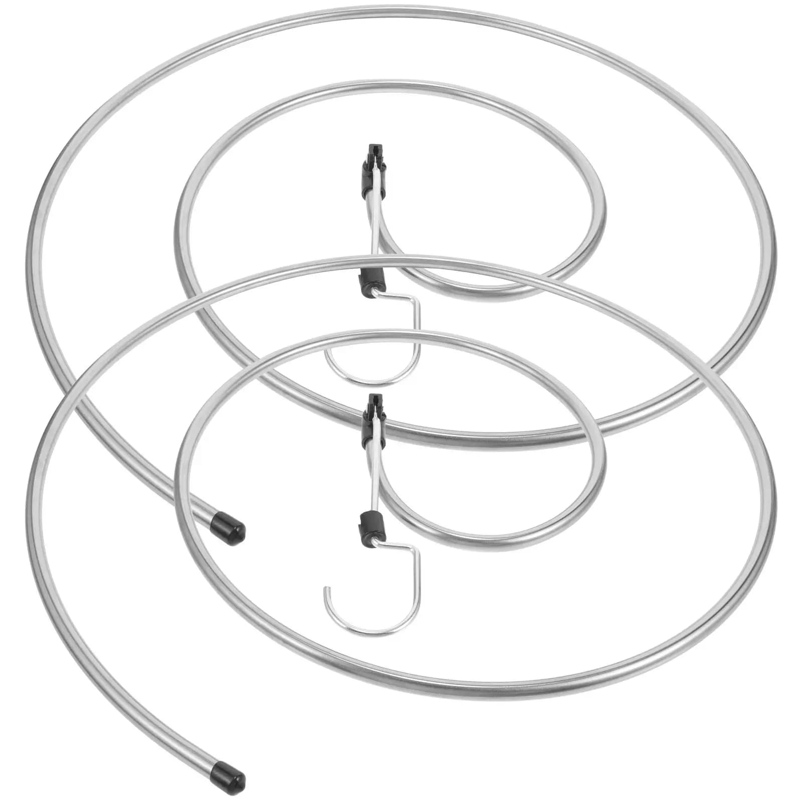 2Pcs Stainless Steel Spiral Clothes Drying Hangers Round Rotating Laundry Rack Bed Sheet Blanket Quilt Towel Holder