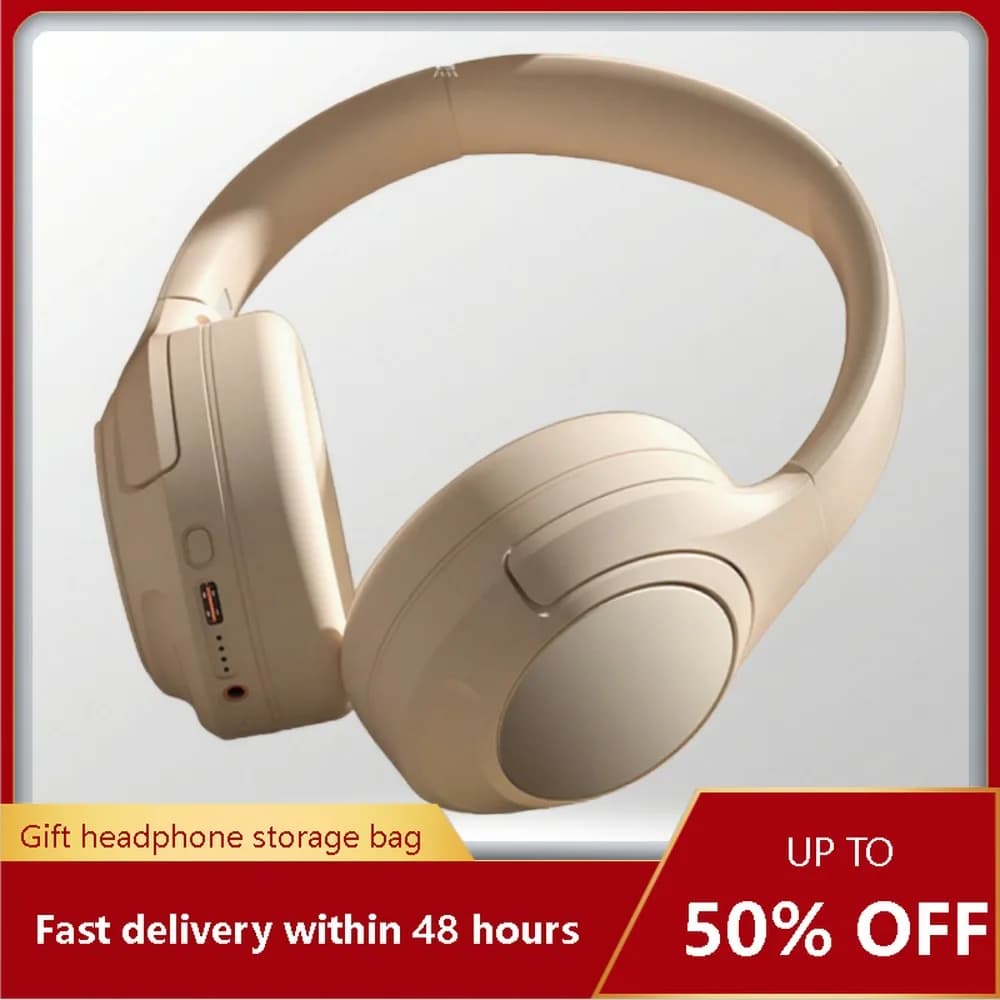 Bluetooth earphones mounted on waterproof head with active noise reduction, gaming headphones with ANC wireless subwoofer, sports headphones