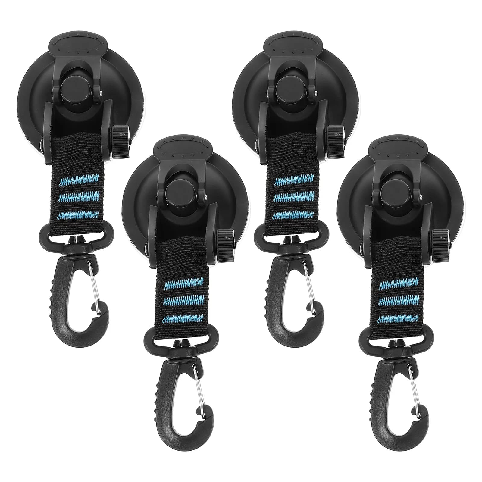 4 Pezzi Ganci a Ventosa Multifunzione Resistenti per Tende da Esterno, Montaggio su Auto, Ganci Portatili per Arrampicata, Senza Foratura