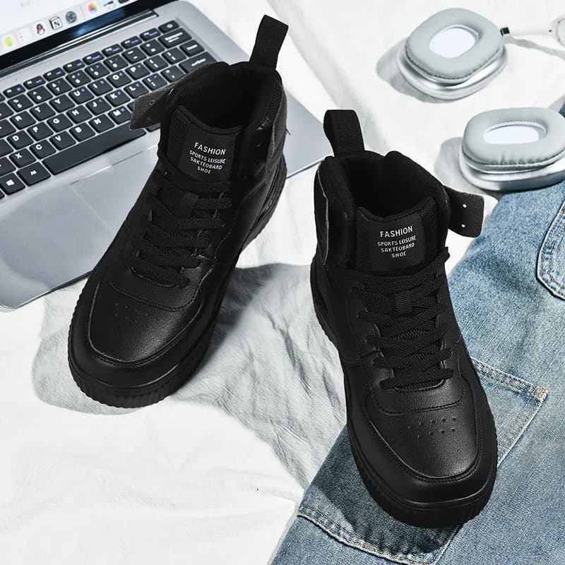Scarpe Sportive Casual Alte con Elastico, Antiscivolo e Resistenti all'Usura per un'Esperienza di Calzatura Confortevole