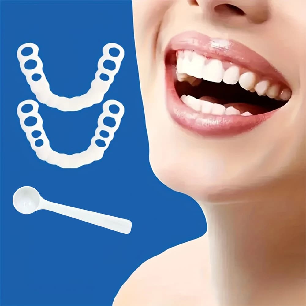 Faccette Dentali Temporanee Sbiancanti, Struttura Facile da Applicare, Leggere e Invisibili per Tutte le Occasioni Quotidiane H2931