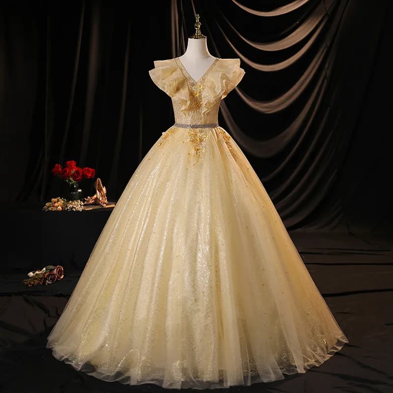 Abito da ballo personalizzato Donna Abiti stile Quinceanera Tulle Appliques Prom Abiti da festa di compleanno Vestido De 15 Anos Sweet 16 Abenkleider