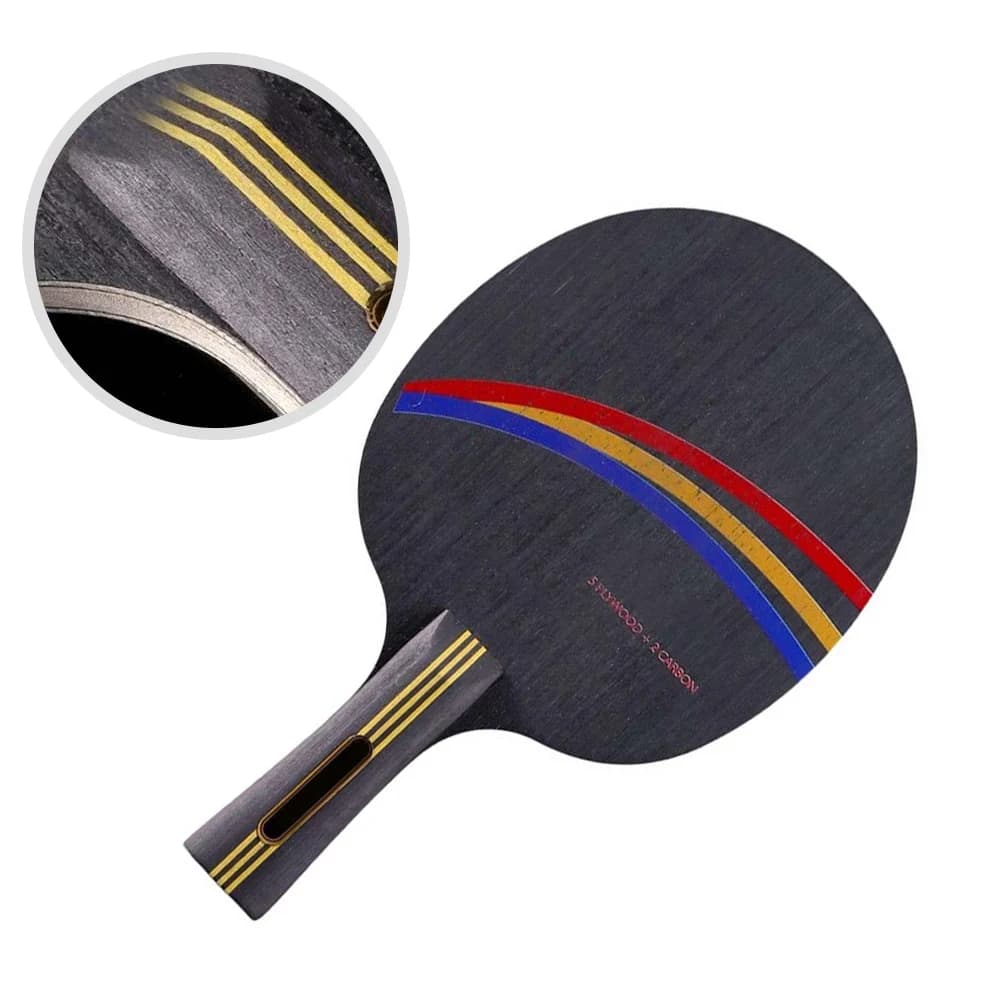 Black Shakehand Long Handle Long Handle Table Tennis Racket Tibhar Ergonomic Grip Shape For Aggressive Topspin Play