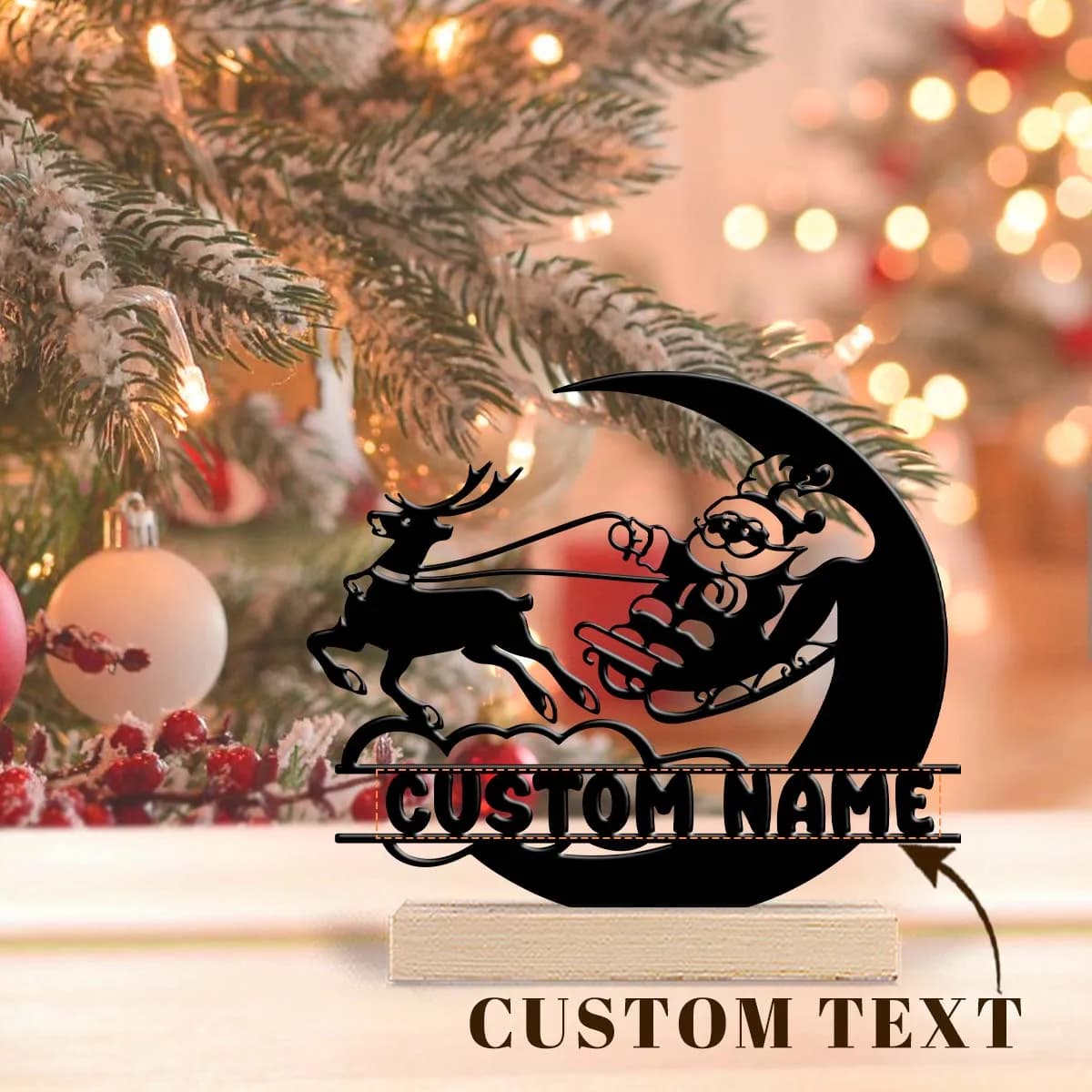 1pc Personalized Retro Iron Statue Decoration Custom Name Equipped with A Wooden Base Decorative Gifts, Metal Statue Ornaments