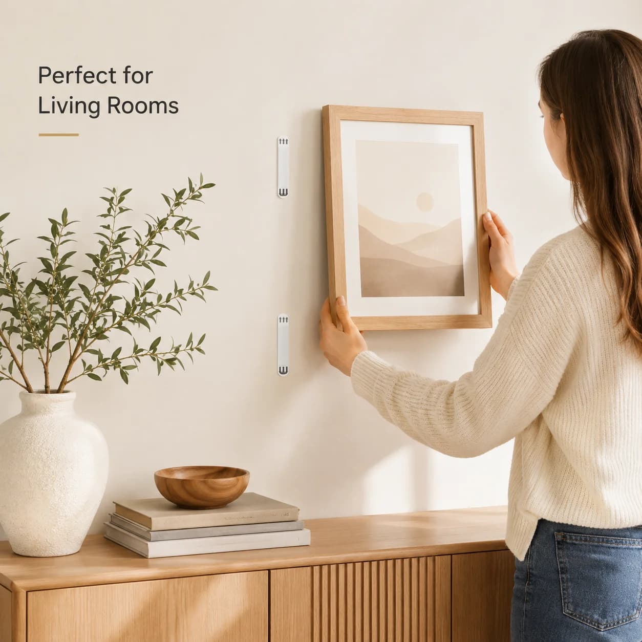 Heavy Duty Non Perforated Hanging Picture Strip - Easy to Use Non Trace Frame Adhesive Buckle Accessories wall hooks