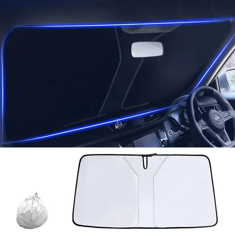 Protezione UV per auto, parabrezza anteriore, parasole pieghevole, articoli di protezione estiva, isolamento termico e funzione di conservazione dell'auto