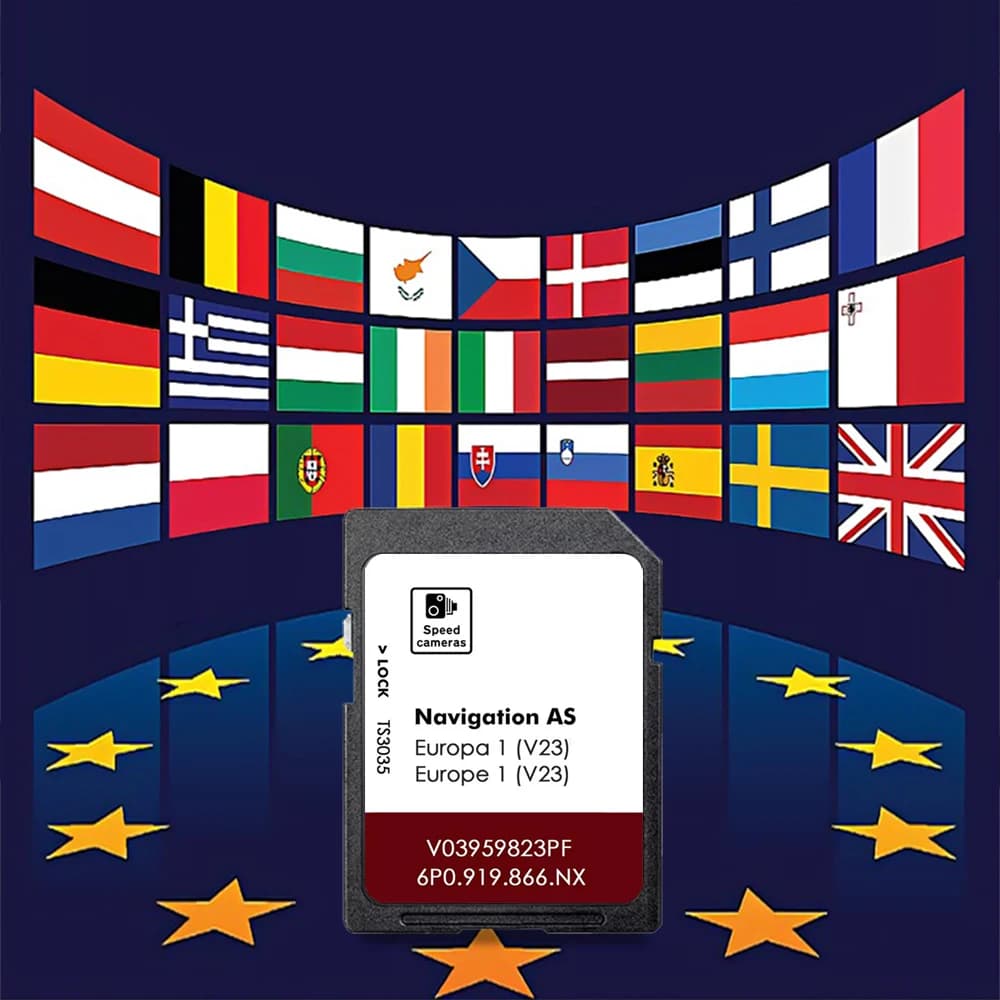 Aggiornamento Scheda SD per Navigazione Seat AS Europa Versione 23 per Sistema Navi Seat 6P0919866NX MIB2 Versione 2026